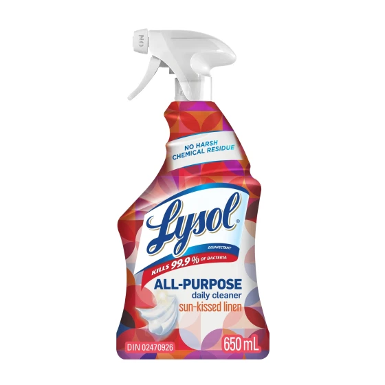 LYSOL DISINFECTING SPRAY ALL PURPOSE SUN KISSED LINEN 650 ML
