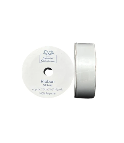 1IN X 10 YARDS RIBBON WHITE