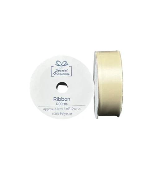 1IN X 10 YARDS RIBBON IVORY