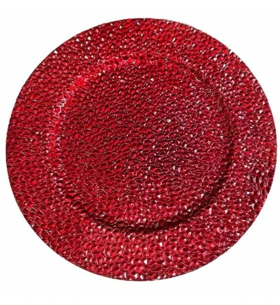 CHARGER PLATE RED