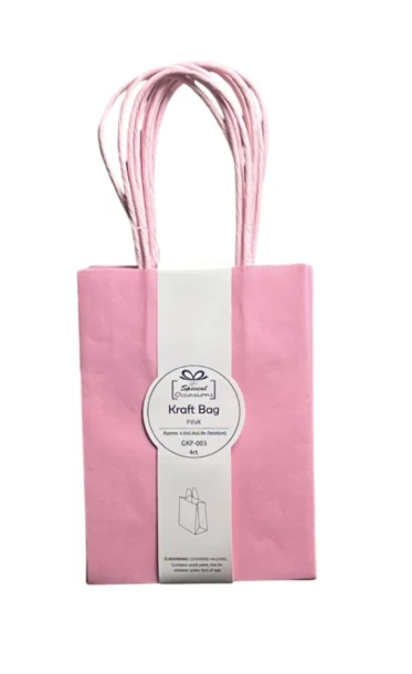 SMALL KRAFT LIGHT PINK BAG