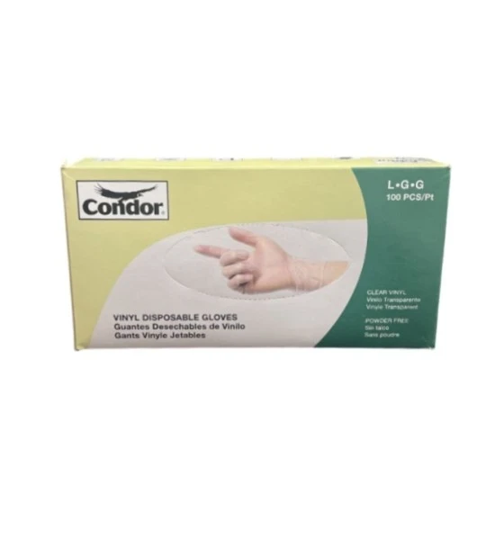 (L)  VINYL DISPOSABALE GLOVES