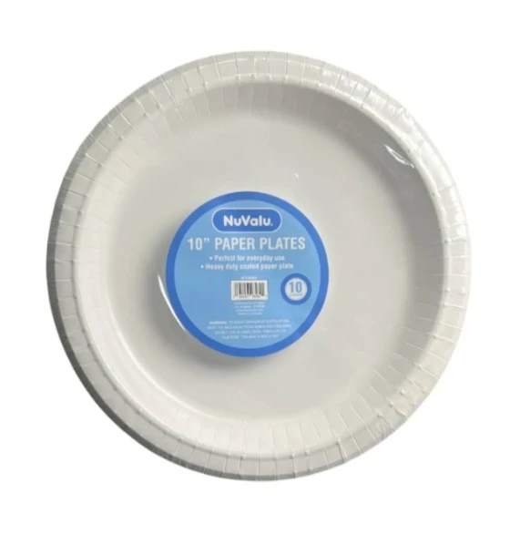 10'' 10PC PAPER PLATE.  ddd