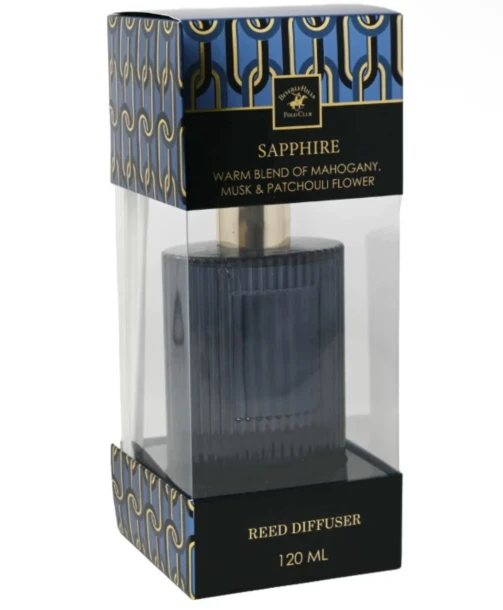 SAPPHIRE WARM BLEND OF MAHOGANY MUSK AND PATCHOULI FLOWER REED DIFFUSER