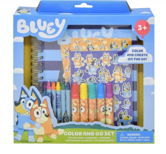 BLUEY COLOR AND GO SET
