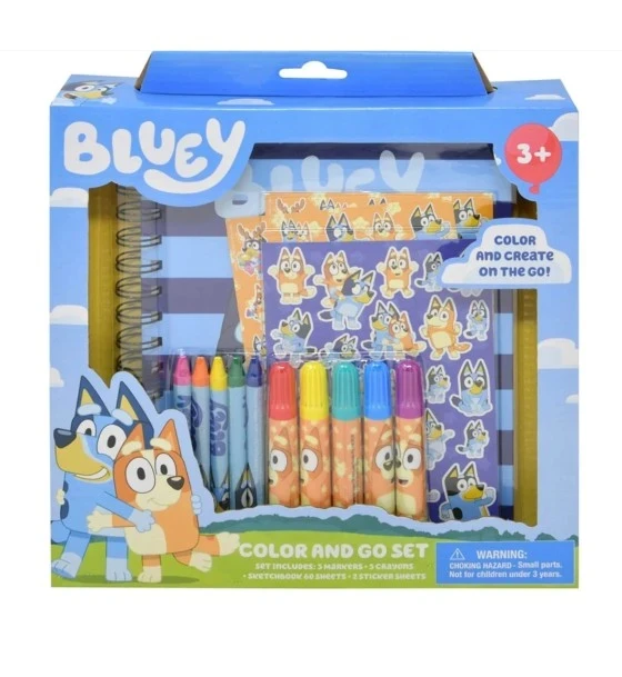 BLUEY COLOR AND GO SET