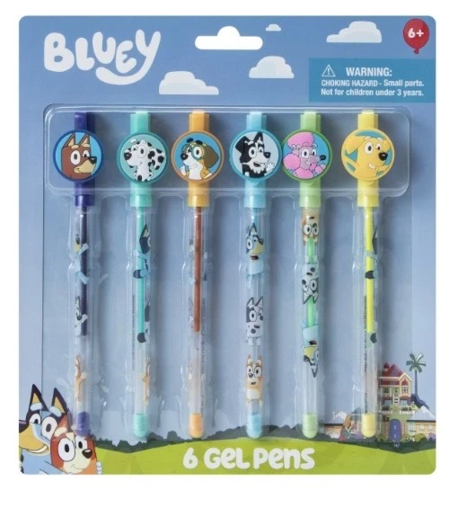 BLUEY GEL PENS 6 PACK
