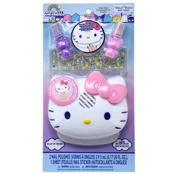 HELLO KITTY AND FRIENDS WATER BASED NAIL SET