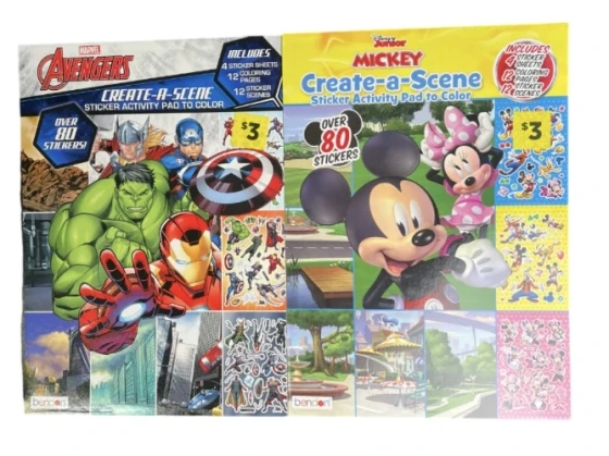 DISNEY JUNIOR MICKEY MOUSE CREATE A SCENE ACTIVITY PAD