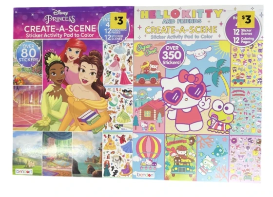 HELLO KITTY AND FRIENDS CREATE A SCENE ACTIVITY PAD