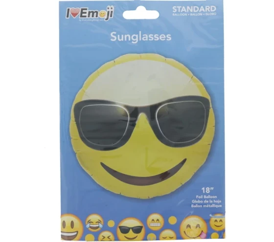 EMOJI SUNGLASSES FACE BALLOON