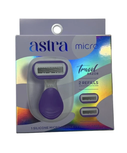 ASTRA PURPLE RAZOR MICRO TRAVEL 2 REFILLS