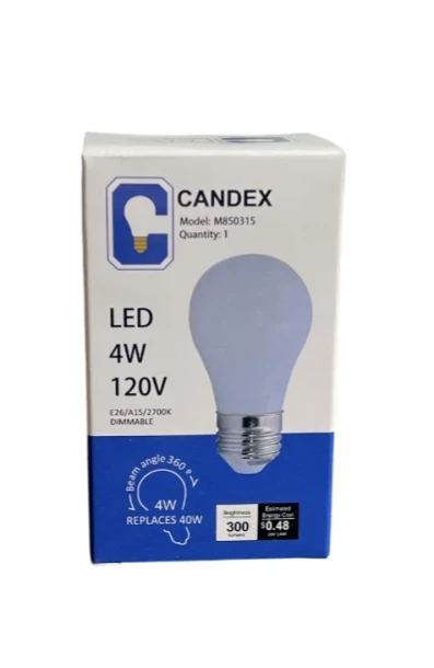 LED 4W 120 V LIGHT BULB