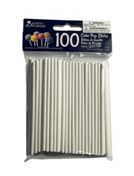 CAKE POP STICKS 4 INCH 100 PACK