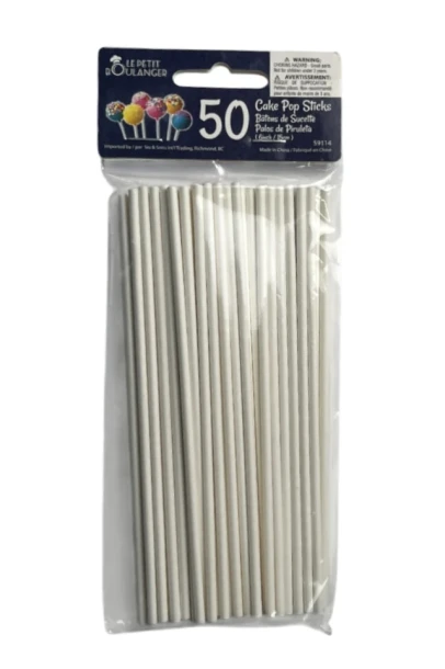 CAKE POP STICKS 6 INCH 50 PACK