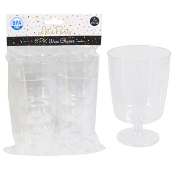6 PK WINE GLASSES 7 OZ