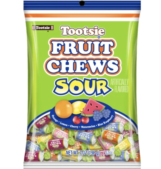 TOOTSIE FRUIT CHEWS SOUR