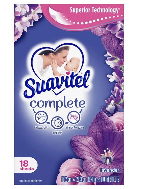 SUAVITEL COMPLETE FABRIC DRYER SHEETS