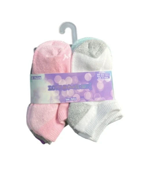 KIDS LOVE AT FIRST SIGHT SOCKS LOW CUT 10 PAIR
