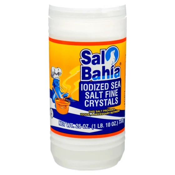 SAL BAHIA IODIZED SEA SALT FINE CRYSTALS 1 POUND