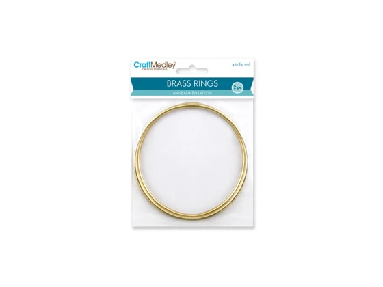 BRASS RINGS 2 PACK 4 INCH