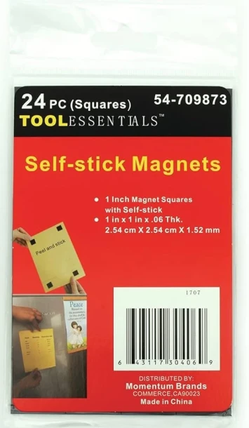 SELF STICK MAGNETS 24 PC SQUARES