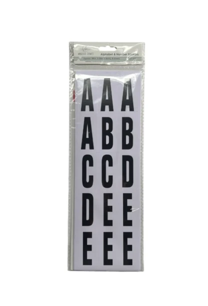 ALPHABET AND NUMBER STICKERS