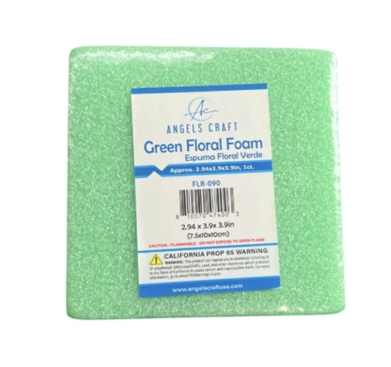 GREEN FLORAL FOAM 2.94 X 3.9 X 3.9 INCH