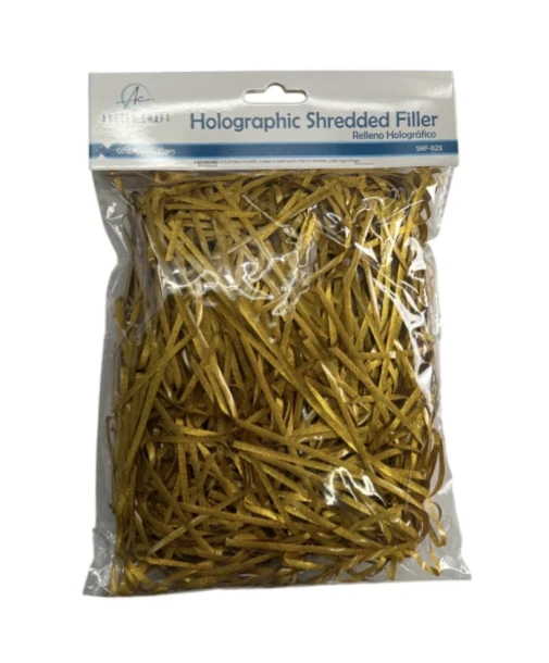 GOLD HOLOGRAPHIC SHREDDED FILLER APPROX 30 GRAMS