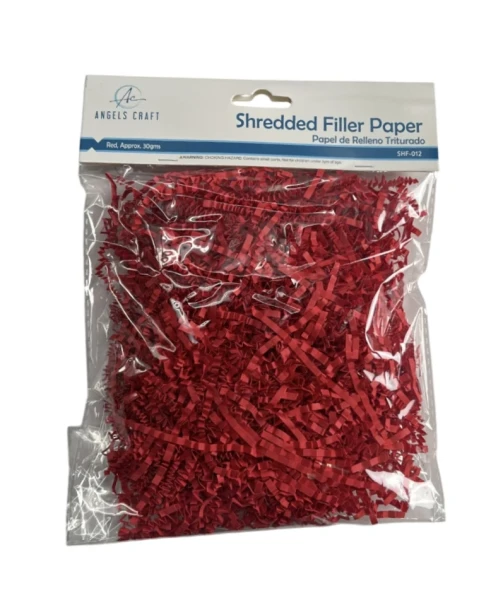 RED HOLOGRAPHIC SHREDDED FILLER APPROX 30 GRAMS