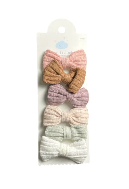 6 PACK HAIR BOW LITTLE KID