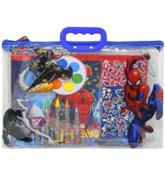 SPIDERMAN MARVEL ACTIVITY TOTE SET 12 PCS