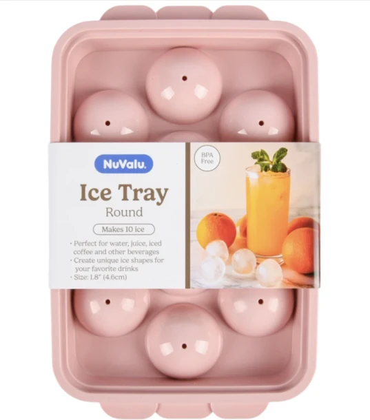 NUBALU ICE TRAY ROUND MAKES 6 ICE MOLDS