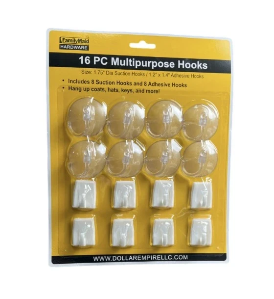 2.49 16 PC MULTIPURPOSE HOOKS