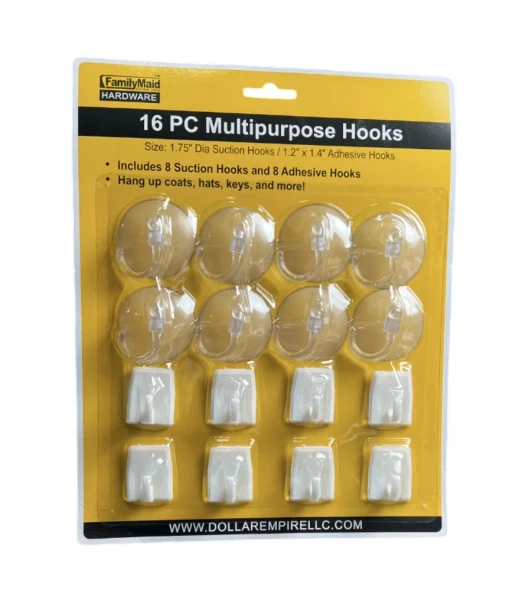 16 PC MULTIPURPOSE HOOKS