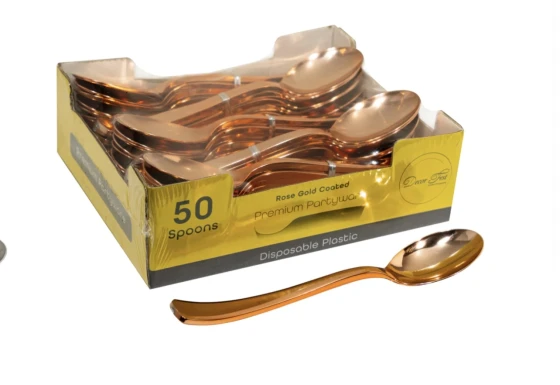 ROSE GOLD PREMIUM PARTYWARE 50 SPOONS