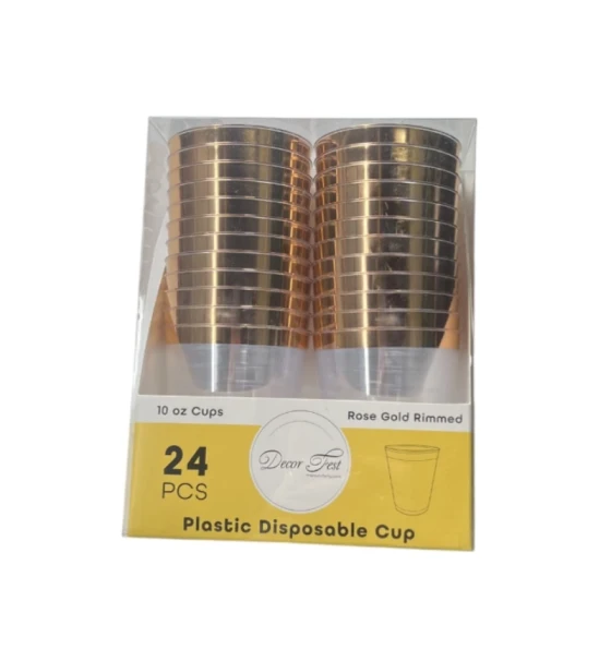 PLASTIC DISPOSABLE CUP 24 PCS 10 OZ