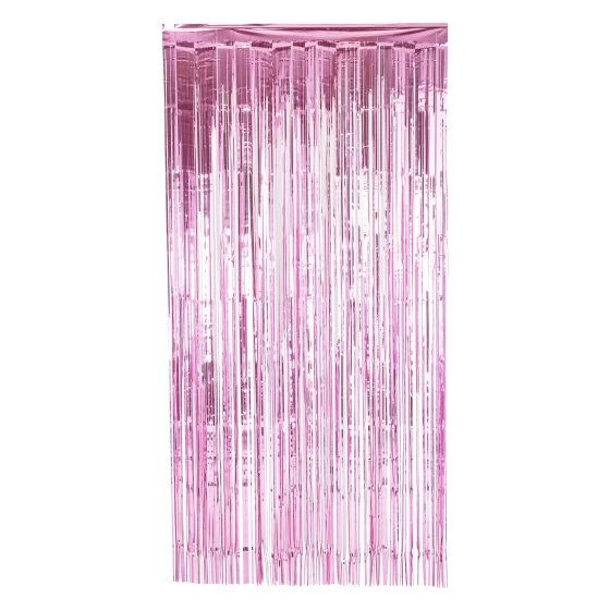 LIGHT PINK FOIL DOOR CURTAIN