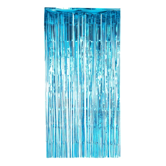 LIGHT BLUE FOIL DOOR CURTAIN
