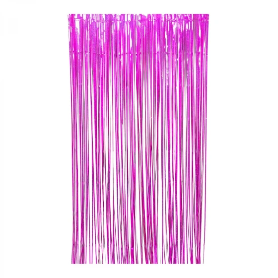 FUCHSIA FOIL DOOR CURTAIN