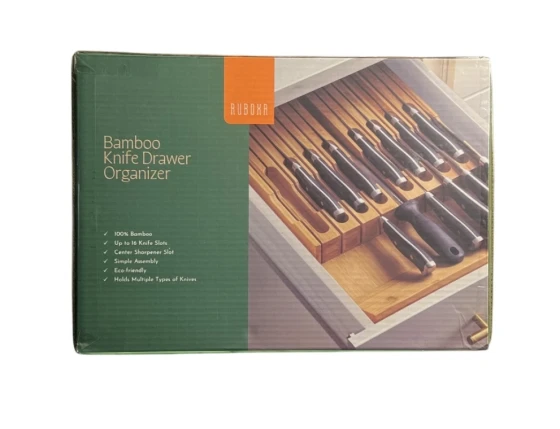 BAMBOO KNIFE DRAWER ORGANIZER