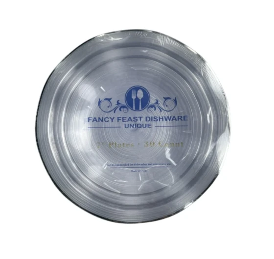 SILVER FANCY FEAST DISHWARE 7 INCH 30 PLATES