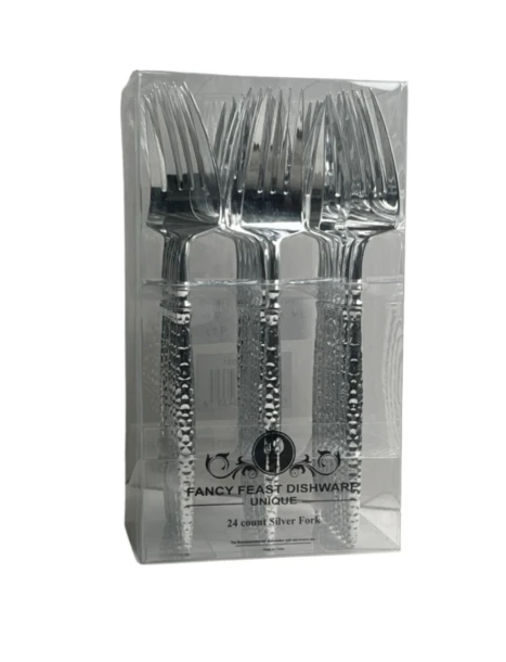 SILVER FANCY FEAST FORKS 24 COUNT