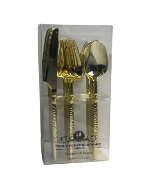 GOLD FANCY FEAST CUTLERY 24 COUNT