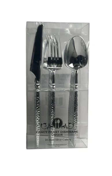 SILVER FANCY FEAST CUTLERY 24 COUNT