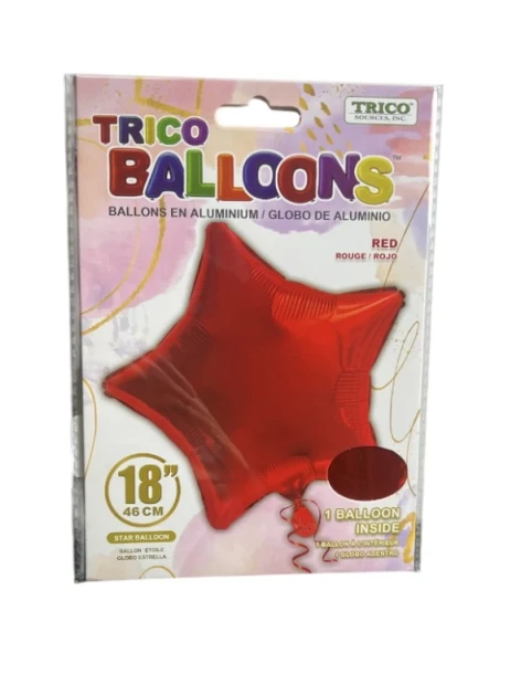 RED STAR 18 INCH BALLOON