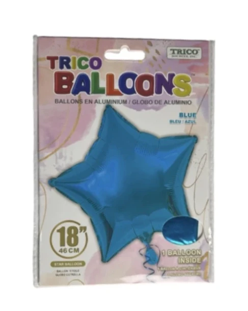 BLUE STAR 18 INCH BALLOON