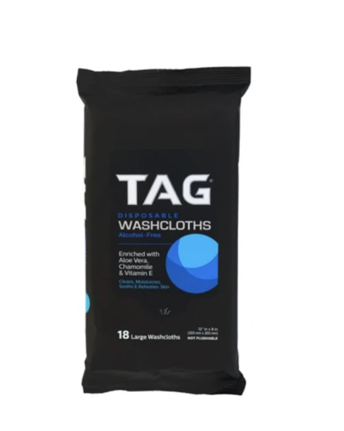TAG WASHCLOTHS DISPOSABLE 18 COUNT