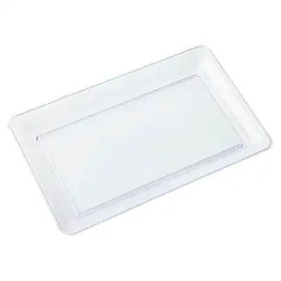 RECTANGULAR PLASTIC TRAY CLEAR