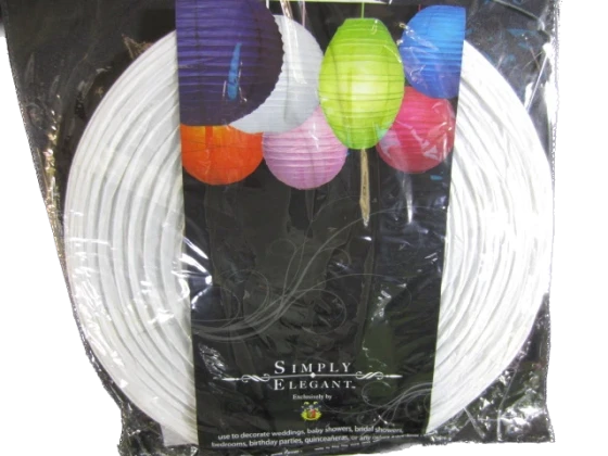 14 INCH PAPER LANTERN WHITE LARGE